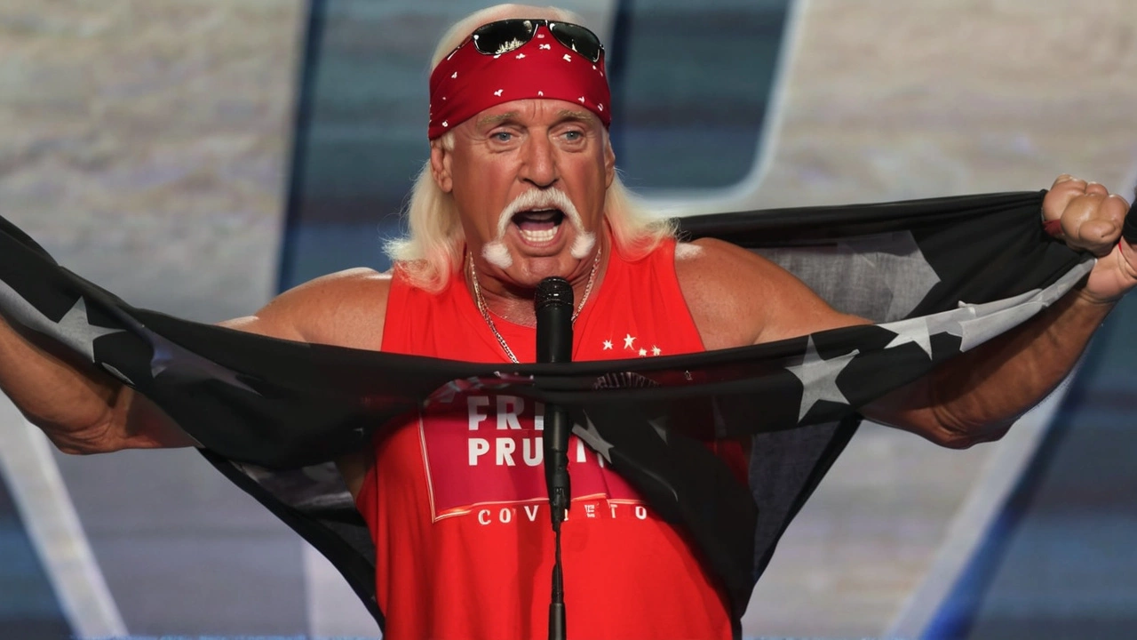 Hulk Hogan entusiasma la folla alla Convention Trump 2024 strappandosi la maglietta